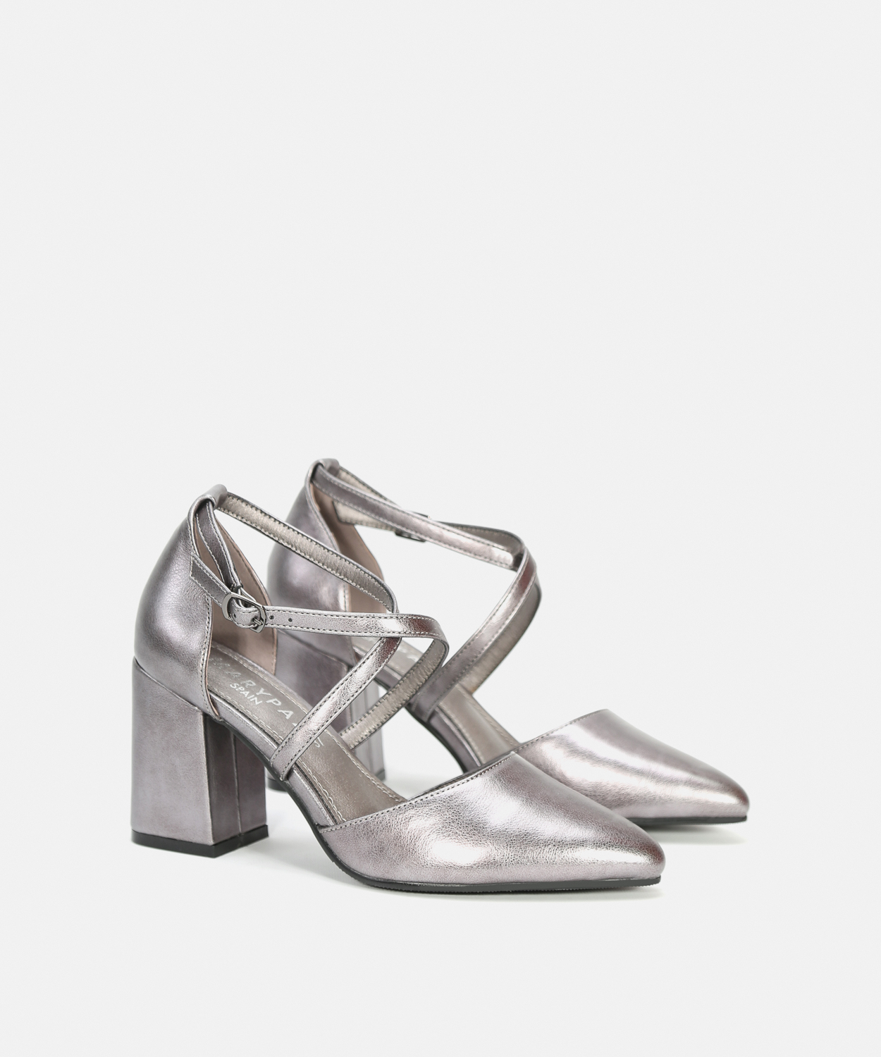 Sapatos salto tiras cruzadas image number null